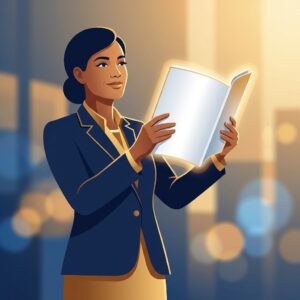 Physician holding a prestigious profile feature magazine, representing editorial recognition and professional visibility in 2026.