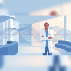 Doctor smiling confidently in modern clinic, representing cardiovascular disease prevention tips doctors prioritize in 2026.