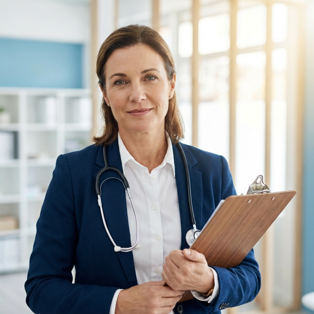 Confident physician in modern office — weight loss medications doctor guide 2026