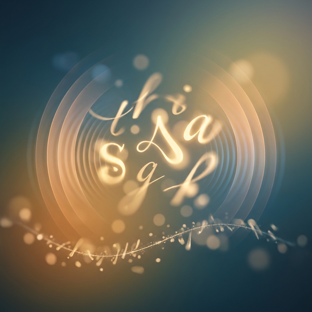 Abstract illustration of sound waves and glowing light representing longevity pronunciation clarity