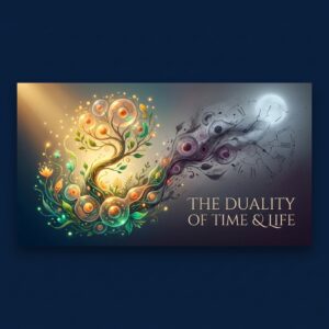 Conceptual illustration showing the opposite of longevity — vibrant cellular renewal fading into gray decline