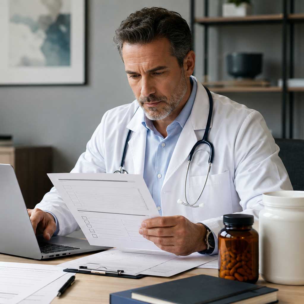 Physician reviews supplement compliance