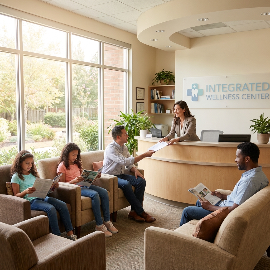 Welcoming clinic lobby representing CompleteCare Medical & Dental Professionals integrated care model