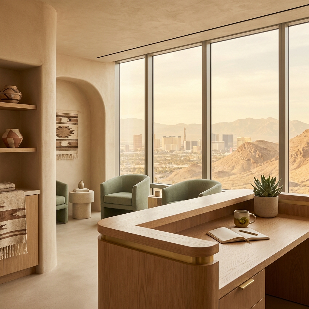Modern integrative medicine clinic in Las Vegas, NV with calm, trustworthy wellness setting
