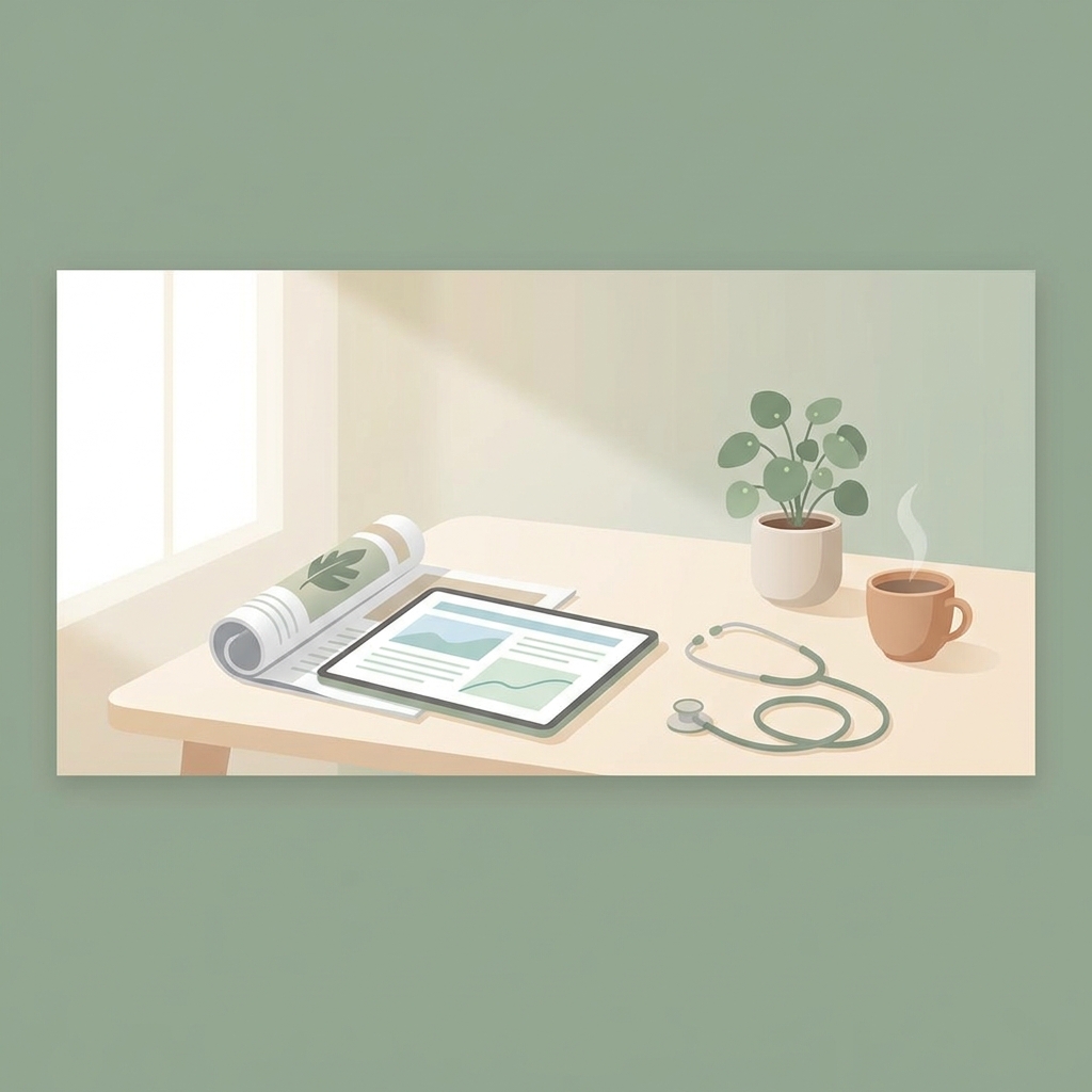 Stylized still life representing trustworthy wellness journalism compared to Mantra Wellness Magazine