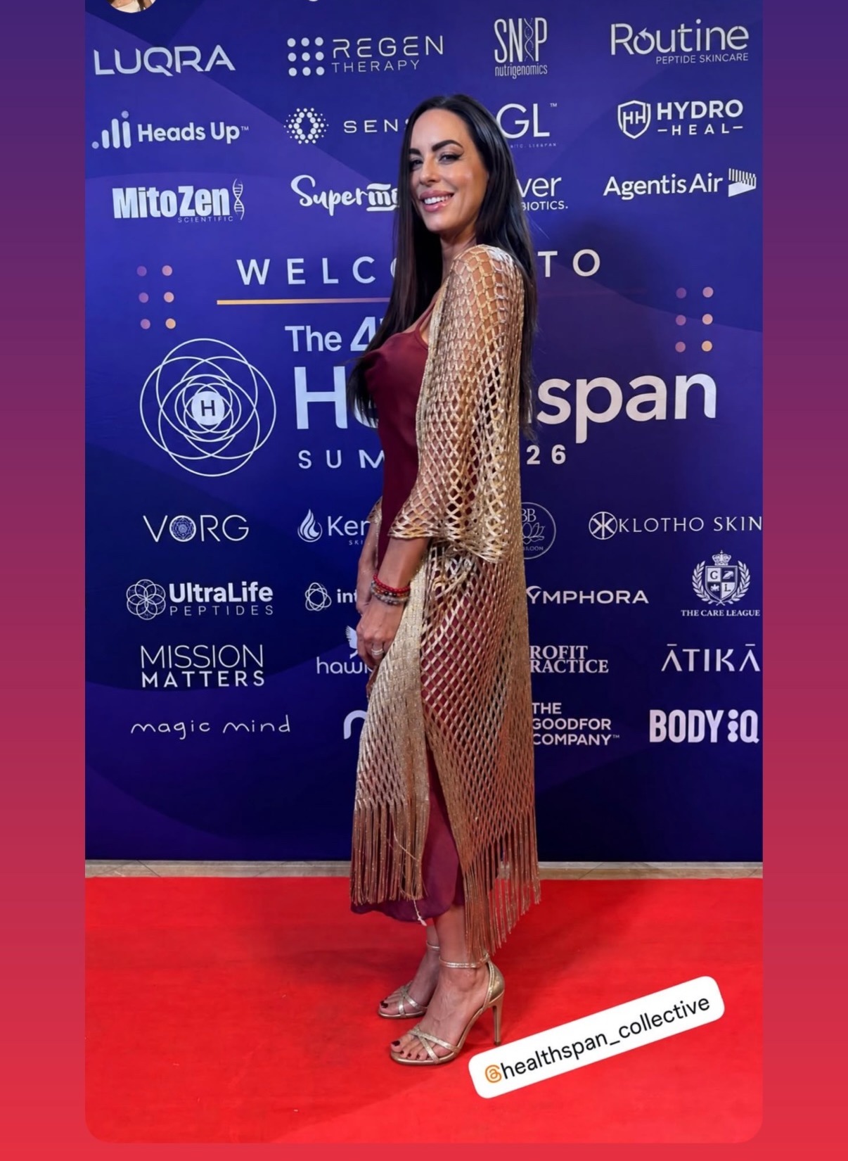 Attendee on the red carpet at the 4th Annual Healthspan Summit 2026 in Los Angeles