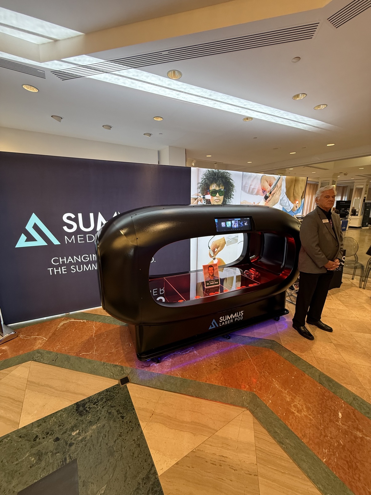 Summus Laser Pod on the show floor at the Healthspan Summit 2026